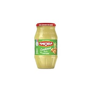 AMORA - Moutarde Condiment - Fine, Gourmande et Riche en Go&ucirc;t - Bocal de 430g (Lot de 6)