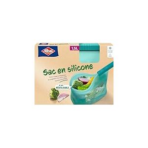 Albal - Sac en silicone 1,5L - Réfrigérateur, congélateur et micro-ondes - Hermétique et résistant - Réutilisable