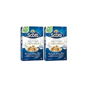 Riso Scotti - Riz Carnaroli - Riz &agrave; risotto super fin, riz italien, pr&ecirc;t en 16' - 1 kg (Lot de 2)