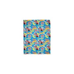 Character World Hot Wheels Couverture Polaire Super Douce et Chaude Motif Flamme Bleu 100 x 150 cm