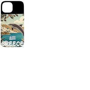 Superbe Costume de Dauphin Grec avec Vue sur la Gr&egrave;ce Coque pour iPhone 15