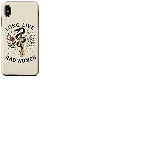 Long Live Rad Femme Serpent Dague Lune Floral Coque pour iPhone XS Max