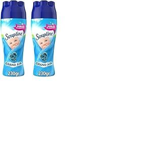 SOUPLINE - Perles de fraîcheur pour le linge - Booster de Parfum Grand air longue durée - 230g (Lot de 2)