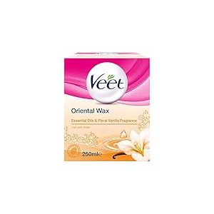 Cire chaude orientale Veet aux huiles essentielles et vanille florale -Passe au micro-ondes -250 ml