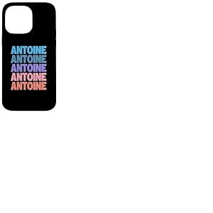 Funny Modern Repeated Text Design Antoine Coque pour iPhone 14 Pro Max
