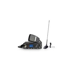 Albrecht AE 6199 NRC Radio CB + antenne à Base magnétique CBM-516 Kit Complet, 12699.S6, Radio CB avec Fonction VOX intégrée et Filtre Anti-Bruit NRC avec antenne à Base magnétique