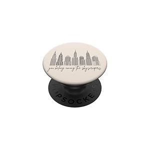Les Gratte-Ciel de New York et Les Amoureux de la Ligne d'horizon de New York | NY Design PopSockets PopGrip Adh&eacute;sif