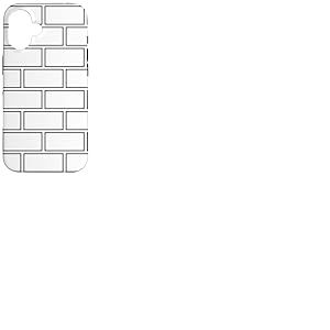 Motif Mur de Brique rectangulaire de Couleur Blanche Coque pour iPhone 16