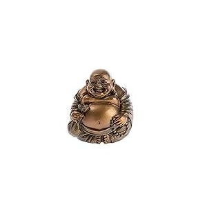 lachineuse - Statuette Bouddhas Rieurs d'Abondance - Statue Petit Bouddha Bronze 5cm - D&eacute;coration Feng Shui - Objet D&eacute;co Zen Chinoise pour Int&eacute;rieur Salon Bureau - Id&eacute;e Cadeau Chine Asie Porte Bonheur
