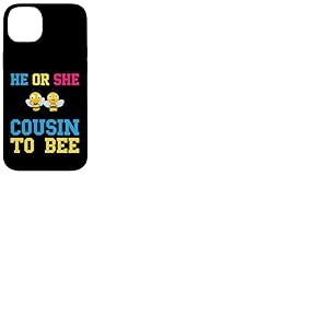 He Or She Cousin To Bee Baby Shower Party Révélation du sexe Coque pour iPhone 14 Plus