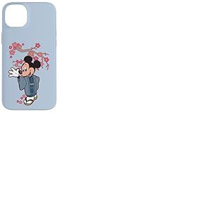 Disney Mickey Mouse in Kimono Cherry Blossoms Spring Sakura Coque pour iPhone 14 Plus