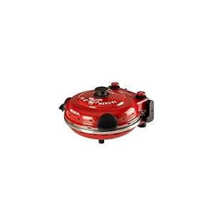 Ariete Pizza Four 919, Pizza 4 Minute, 5 Niveaux de Cuisson, Plaque Réfractaire Anti-Adhérente pour Le Réchauffage, Lames en Bois Incluses, Température Maximale de 400°C, 1200W, Rouge