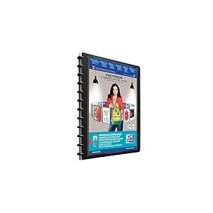 Elba 6143 Porte-documents à spirale Vario-zipp avec 20 pochettes A4 Noir 235 x 310 mm