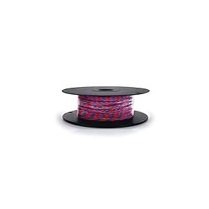 Waytex 36502 Jarretière Téléphoniques 2 Fils 1 paire Bleu/Rouge 5/10EME Conducteurs monobrin cuivre - Bobine plastique de 100 m