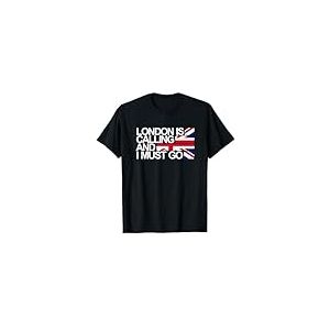 T-shirt avec drapeau du Royaume-Uni « London is Calling and I Must Go » T-Shirt