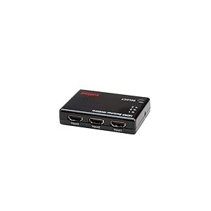 ROLINE Switch 4K HDMI 3 en 1 | Commutateur HDMI 3 ports à résolution de 4K à 60 Hz | avec télécommande | noir