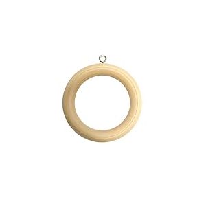 Bulk Hardware Bh05954 en bois Tringle &agrave; rideau Rod Anneaux avec vis Eye, diam&egrave;tre int&eacute;rieur. 45 mm (1,3/10,2 cm) de diam&egrave;tre ext&eacute;rieur. 64 mm (2.1/5,1 cm) &ndash; Marron fonc&eacute;, Lot de 10, blanc, BH05956