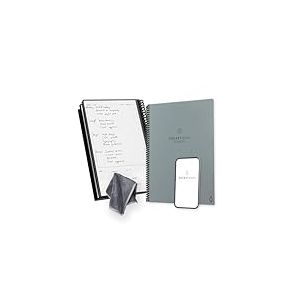 Rocketbook Fusion Agenda Non Daté Réutilisable, Taille Letter 21 cm x 29,7 cm, Gris - Objectifs, Calendrier Mensuel et Hebdomadaire, « To-Do Lists » Quotidiennes, Pages Lignées et Pointillées