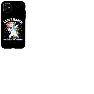 Licornasse 50% Licorne 50% Connasse Humour Cadeau Femme Coque pour iPhone 11
