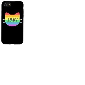 Chat né en 1967 Ans Anniversaire Maman de chat Papa de chat Coque pour iPhone SE (2020) / 7 / 8