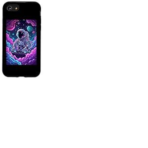 Galactic Groove DJ's Space Adventure Astronaute Moon Music Coque pour iPhone SE (2020) / 7/8