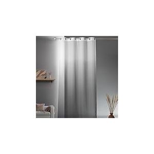 Homemaison - Voilage Fantaisie Ombre &agrave; Effet D&eacute;grad&eacute; - Organza Polyester - Oeillets Ronds Argent&eacute;s - pour Fen&ecirc;tre, Salon, Chambre - 140 x 240 cm - Gris Clair