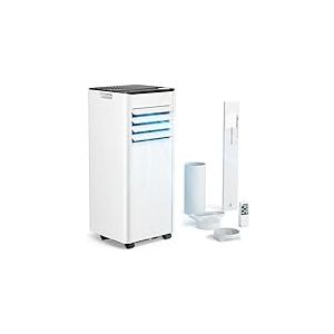 EUHOMY Climatiseur mobile 7000 BTU 2,0 kW (avec t&eacute;l&eacute;commande), climatiseur portable quatre en un, fonctionnement silencieux, &eacute;cran LED, surface couverte 20 m&sup2;, minuterie 24 heures
