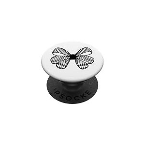 Coquette Damier Noir Blanc Motif Damier Fille PopSockets PopGrip Adhésif