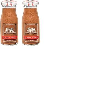 Mélange Pain d'Épices Maison - Recette Exclusive - Mix pour Gingerbread - Épices de Noël - Recette Traditionnelle Alsacienne - Conditionné en France - 70g - ALBERT MÉNÈS (Lot de 2)