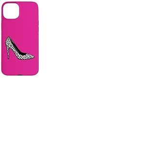 Imprim&eacute; L&eacute;opard Haut Talon Graphique Noir et Blanc Coque pour iPhone 15 Plus