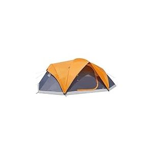 Amazon Basics Tente de camping d&ocirc;me avec auvent et sac de transport 3 saisons, imperm&eacute;able et facile &agrave; installer, pour 8 personnes, Orange, Gris