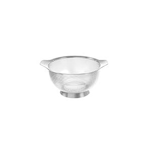 HENDI Passoire de cuisine, egouttoir, tamis pour la cuisine et le lavage des pâtes, des nouilles, des fruits, des légumes, des salades, rond, perforée, avec base et 2 poignées, ø260x(H)140 mm, Inox