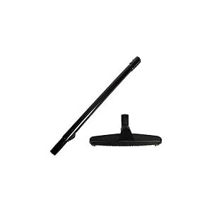 Cen-Tec Systems 98306-AZ Button Lock Baguette télescopique et Brosse de Sol à Remplissage Naturel de 30,5 cm pour aspirateur, Noir