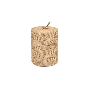La Cordeline Ficelle de Jute 3mm 100 M&egrave;tres, Corde 100% Naturelle en Bobine pour Jardinage et D&eacute;coration