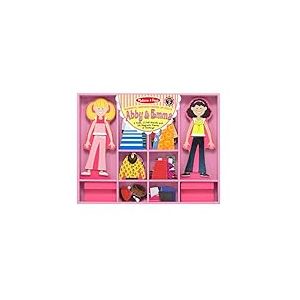 Melissa & Doug Poupées À Vêtements Magnétiques En Bois - Abby & Emma