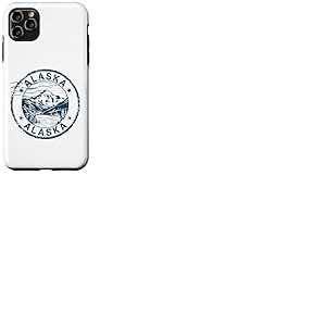 Alaska T-Shirt de Style Vintage, Motif Montagne et lac Coque pour iPhone 11 Pro Max