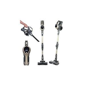 Beldray Aspirateur Balai Sans Fil 220W, Aspirateur Puissant 14-21kPa avec Batterie 45min, Système Multicyclonique 1L, LED et Charnière Flexible, Version Premium avec Capteur Intelligent