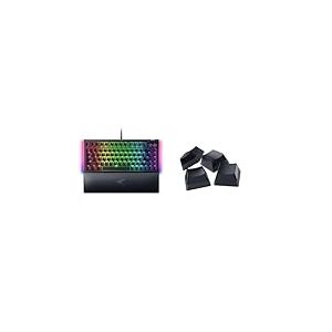 Razer BlackWidow V4 75% + Touches FR Phantom Keycap-Set - Clavier Gaming mécanique remplaçable à Chaud (Disposition compacte, Éclairage sous-jacent sur 2 côtés) US-Layout | Noir