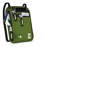 Portefeuille tour de cou de voyage avec blocage RFID, pochette tour de cou de voyage pour homme et femme pour garder les objets de valeur en s&eacute;curit&eacute; pour les voyages s&eacute;curis&eacute;s, for&ecirc;t, taille unique