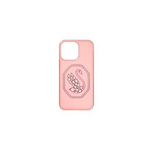 Swarovski Coque Signum iPhone 14 Pro Max rose, cygne Swarovski orné de cristaux roses