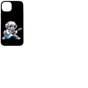 Bolonka Rock Avec Guitare Électrique Coque pour iPhone 15 Plus