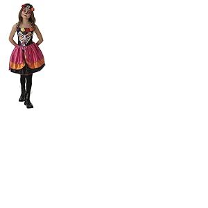 Rubies Katrina de la forêt Costume pour enfant et fille, robe à thème floral, bandeau de cheveux, licence officielle pour Halloween, jour des Mortin, Tescha mexicaine, Cosplay