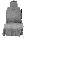 ALL-IN - Housse de Protection pour Siège Auto - 100% Coton Éponge Velours - Ultra-Absorbant, Doux et Confortable - S’Adapte à Tous Les Véhicules - Anthracite