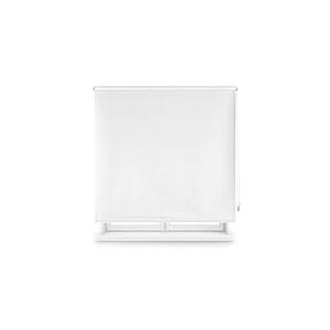 Decorblind Store enrouleur occultant thermique, dimensions : 100 x 230 cm, largeur x longueur/mesure tissu store : 97 x 225 cm. Store occultant uni couleur écru facile à installer au mur ou au plafond