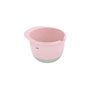 Emsa Prep&Bake K3241434 Bol m&eacute;langeur en plastique avec fond antid&eacute;rapant et bord verseur empilable Rose 1,4 l
