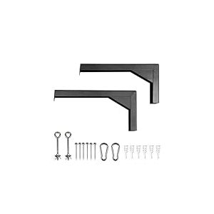 Elite Screens ZVMAXLB12-B Supports en L &agrave; Suspendre au Mur et au Plafond pour Manuel/Spectrum/VMAX2 Series Noir 30,5 cm