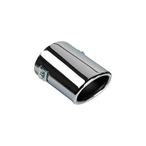 AUTO-STYLE Embout d'échappement Acier/Chromé - ovale 80x60mm - longueur 105mm - ->55mm joint