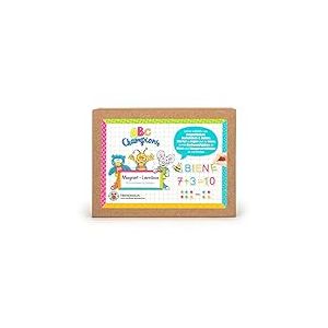 TRENDHAUS ABC Champions 956446 Mini Tableau magn&eacute;tique pour Enfants avec Lettres et Chiffres magn&eacute;tiques, Petit Cadeau pour la rentr&eacute;e Scolaire