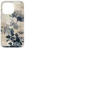 Art botanique vintage nature abstrait esthétique monochrome Coque pour iPhone 15 Pro Max
