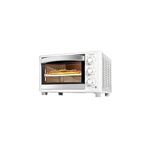 Cecotec Four de comptoir Bake&Toast 2600 Blanc 4Pizza, 26 L, 15500 W, Comprend une pierre &agrave; pizza Pietra pour un r&eacute;sultat traditionnel, 6 fonctions, Bac r&eacute;cup&eacute;rateur de miettes.